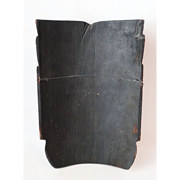 Vintage Hand-Carved Wooden Wall Mask With Bearded Face Design - Picture 5 of 6